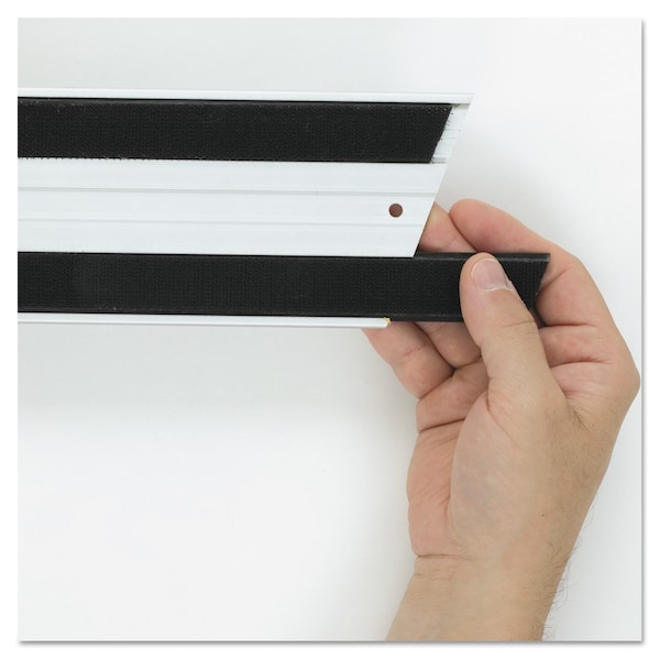 Rubbermaid Commercial Reclosable Fastener, 17 in, 1 in W, Black, 6 PK FGQ18000BK00 - main